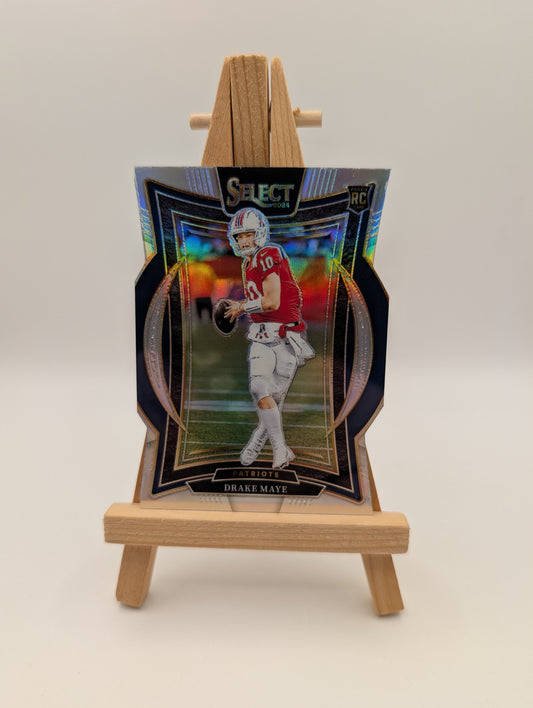2024 Panini Select - Concourse Drake Maye #27 Silver Prizm Die-Cut (RC) FRENLY BRICKS - Open 7 Days