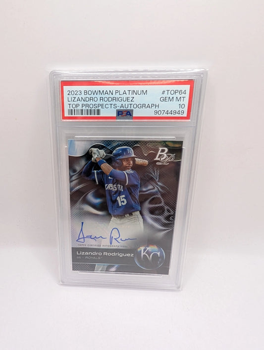 2023 Bowman Platinum Lizandro Rodriguez Top Prospects Auto PSA GEM MT 10 FRENLY BRICKS - Open 7 Days