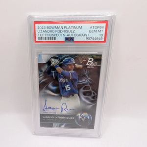 2023 Bowman Platinum Lizandro Rodriguez Top Prospects Auto PSA GEM MT 10 FRENLY BRICKS - Open 7 Days
