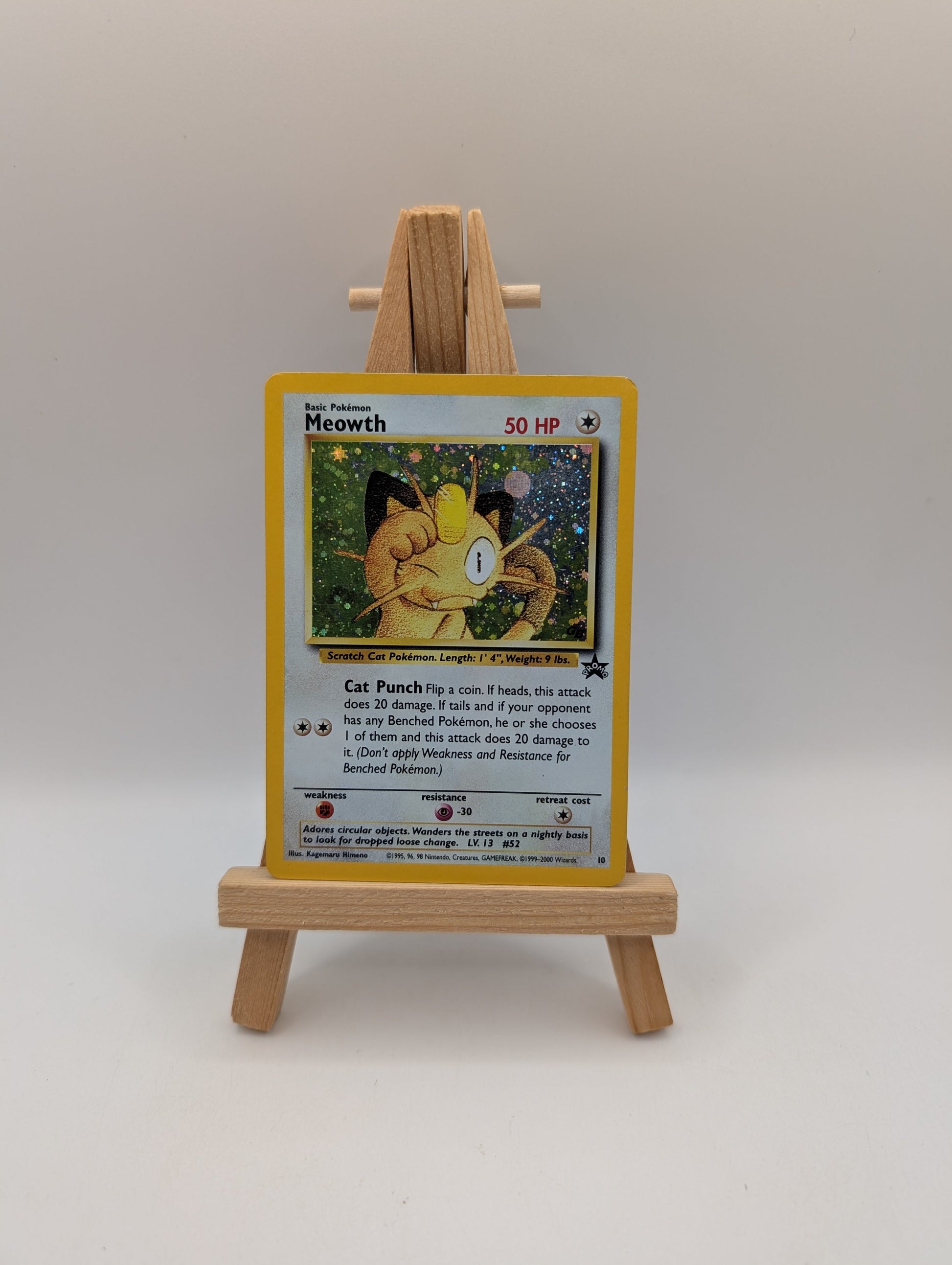 Meowth #10 GB PROMO 10 Black Star WOTC Wizards Coast HOLO 1999 Card FRENLY BRICKS - Open 7 Days
