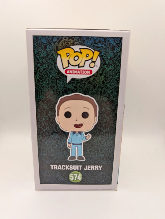 Funko Pop! Tracksuit Jerry #574 Rick and Morty 2019 SDCC Exclusive Vaulted FRENLY BRICKS - Open 7 Days