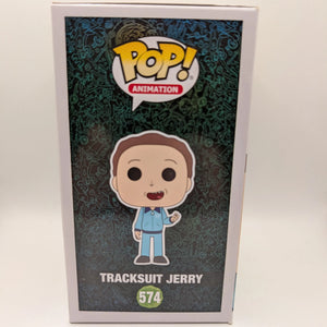Funko Pop! Tracksuit Jerry #574 Rick and Morty 2019 SDCC Exclusive Vaulted FRENLY BRICKS - Open 7 Days