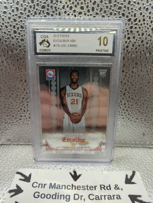 2015 Panini Excalibur NBA #178 - Joel Embiid CGA Pristine 10 FRENLY BRICKS - Open 7 Days