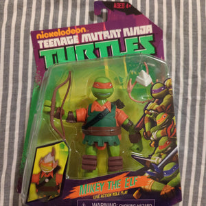 NICKELODEON PLAYMATES TEENAGE MUTANT NINJA TURTLES TMNT MIKEY THE ELF FIGURE NEW FRENLY BRICKS - Open 7 Days