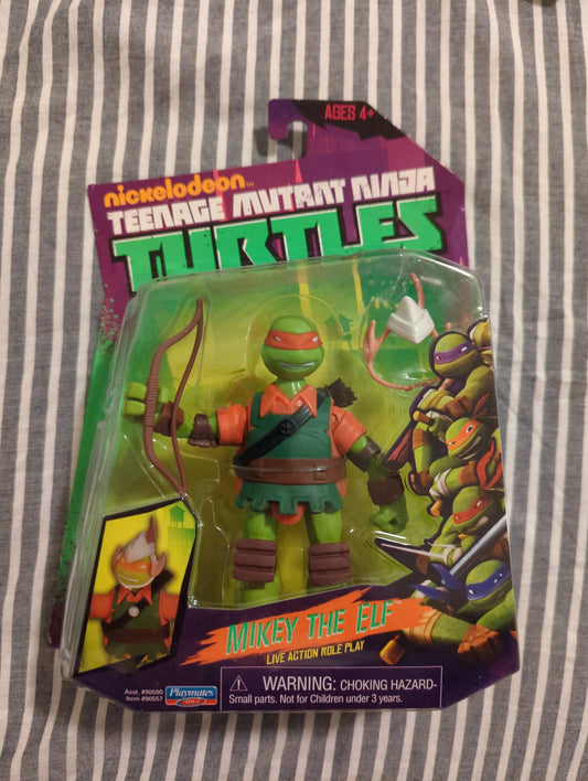 NICKELODEON PLAYMATES TEENAGE MUTANT NINJA TURTLES TMNT MIKEY THE ELF FIGURE NEW FRENLY BRICKS - Open 7 Days