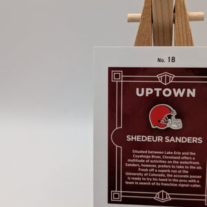 Shedeur Sanders Uptown Rookie #18 Browns 2025 Panini Donruss Optic SSP (RC) FRENLY BRICKS - Open 7 Days