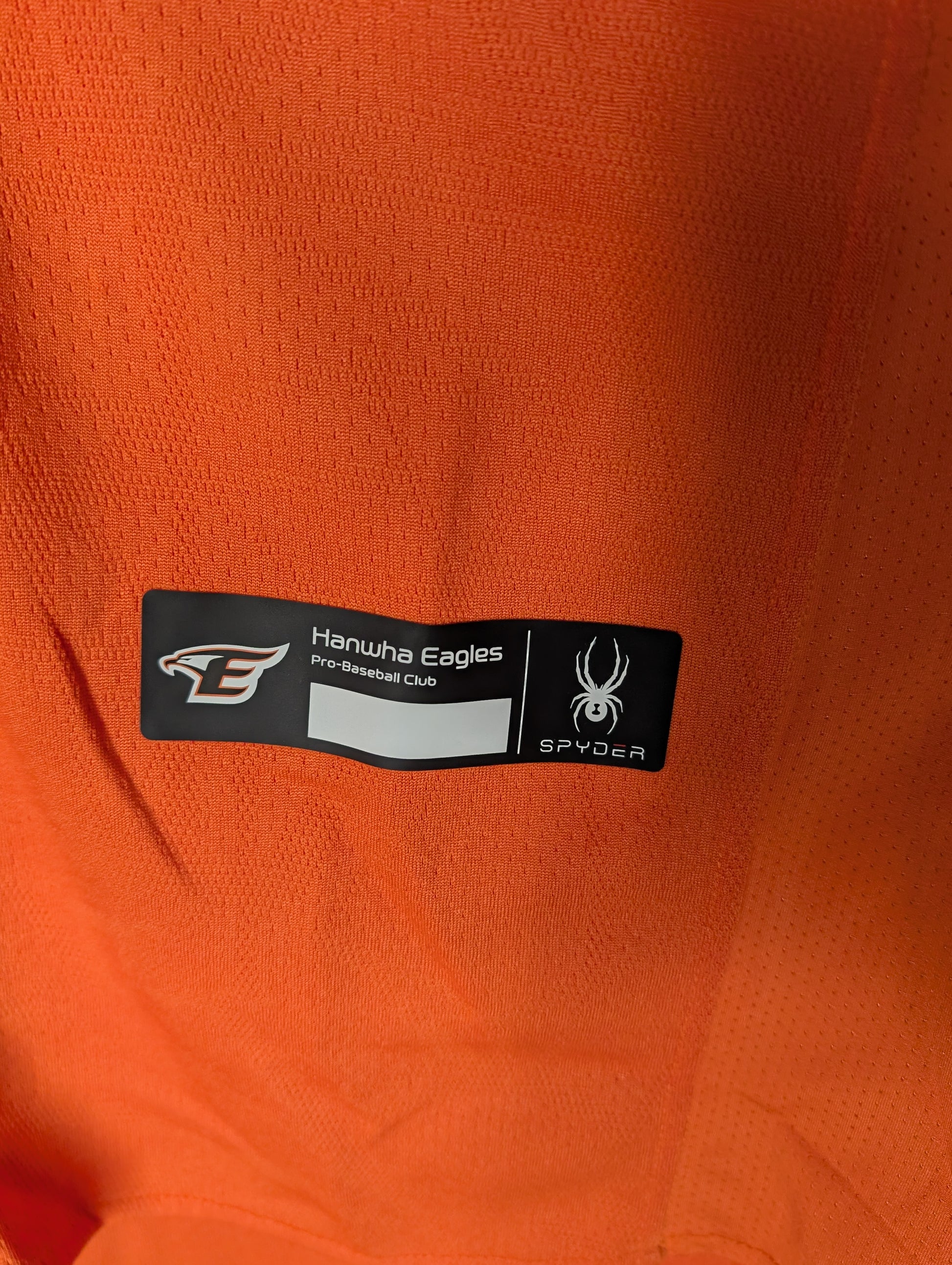 KBO Spyder Hanwha Eagles 2024 Authentic Orange Home XXL Jersey
