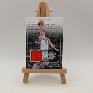2023 Noir Screen Play Jerseys Josh Giddey Game Worn Patch /99 FRENLY BRICKS - Open 7 Days