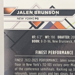 2023-24 Topps Finest - Rare Jalen Brunson #233 /3 FRENLY BRICKS - Open 7 Days
