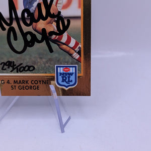 Mark Coyne Gold Signature Card #294/1000 Numbered NSW RL FRENLY BRICKS - Open 7 Days