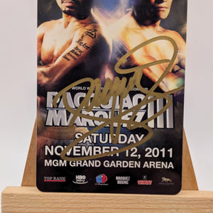 Manny Pacquiao Boxing Signed 2011  Key Card AUTO FRENLY BRICKS - Open 7 Days
