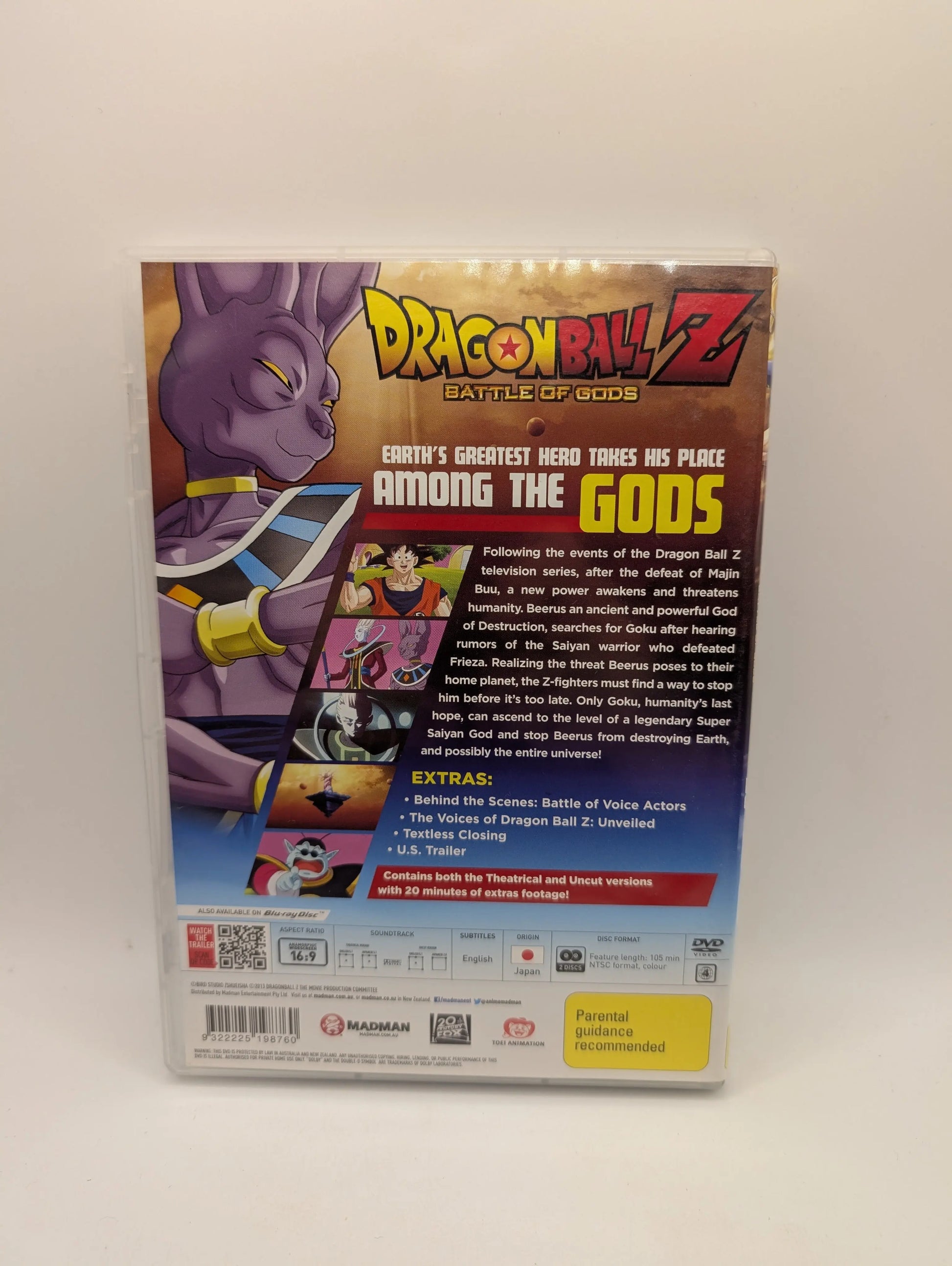 Dragon Ball Z: Battle of Gods 2-disc Uncut Edition DVD. FRENLY BRICKS - Open 7 Days