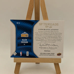 Allen Iverson 2007-08 Sp Rookie Threads Game Used Dual Jersey Nuggets Card FRENLY BRICKS - Open 7 Days