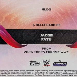 2026 Topps Chrome WWE Wrestling Jacob Fatu Helix SSP #HLX-2 FRENLY BRICKS - Open 7 Days