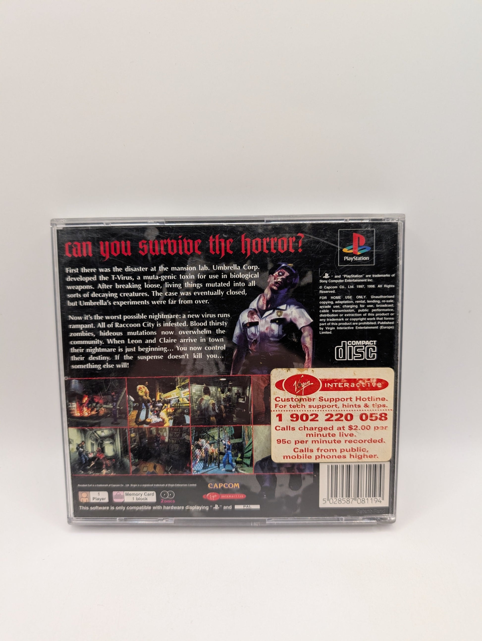 Resident Evil 2 PS1 Platinum Survival Horror 1999 | PAL | TESTED | CAPCOM FRENLY BRICKS - Open 7 Days