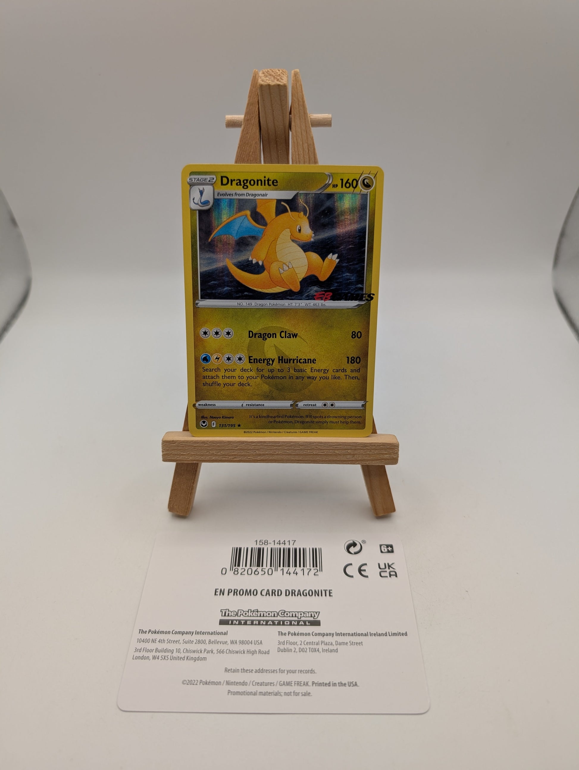 Dragonite Pokemon Silver Tempest 131/195 EBGames Stamped FRENLY BRICKS - Open 7 Days