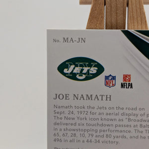 2023 Immaculate Joe Namath “Broadway Joe” Moments Auto #MA-JN - /10 FRENLY BRICKS - Open 7 Days