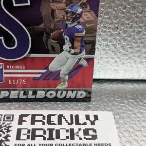 2023 Panini Elite Football SB-JJ1 Justin Jefferson Spellbounf Red 1/75 Letter J FRENLY BRICKS - Open 7 Days