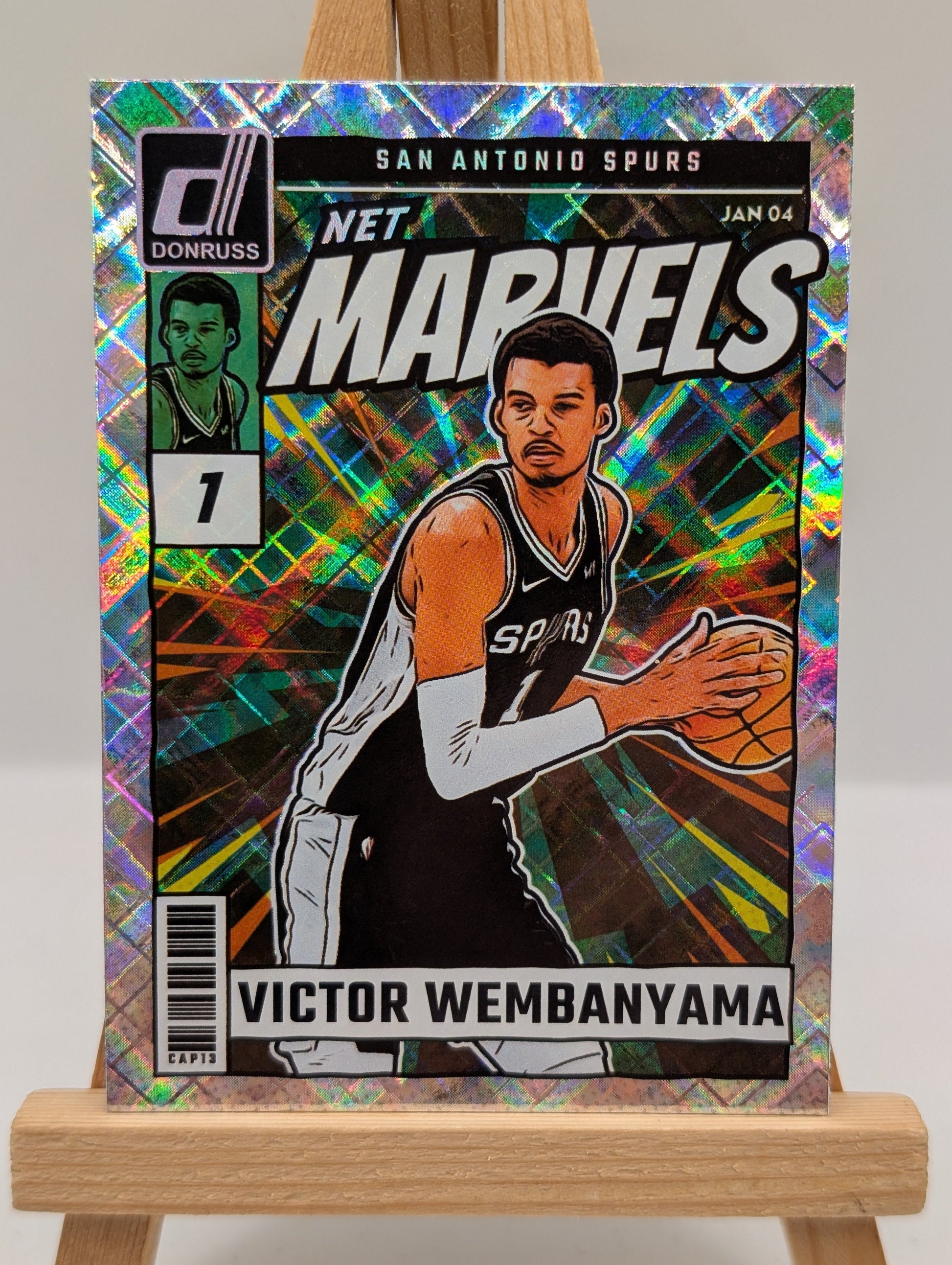 Victor Wembanyama 2024-25 Panini Donruss #21 Net Marvels Diamond Prizm Spurs FRENLY BRICKS - Open 7 Days