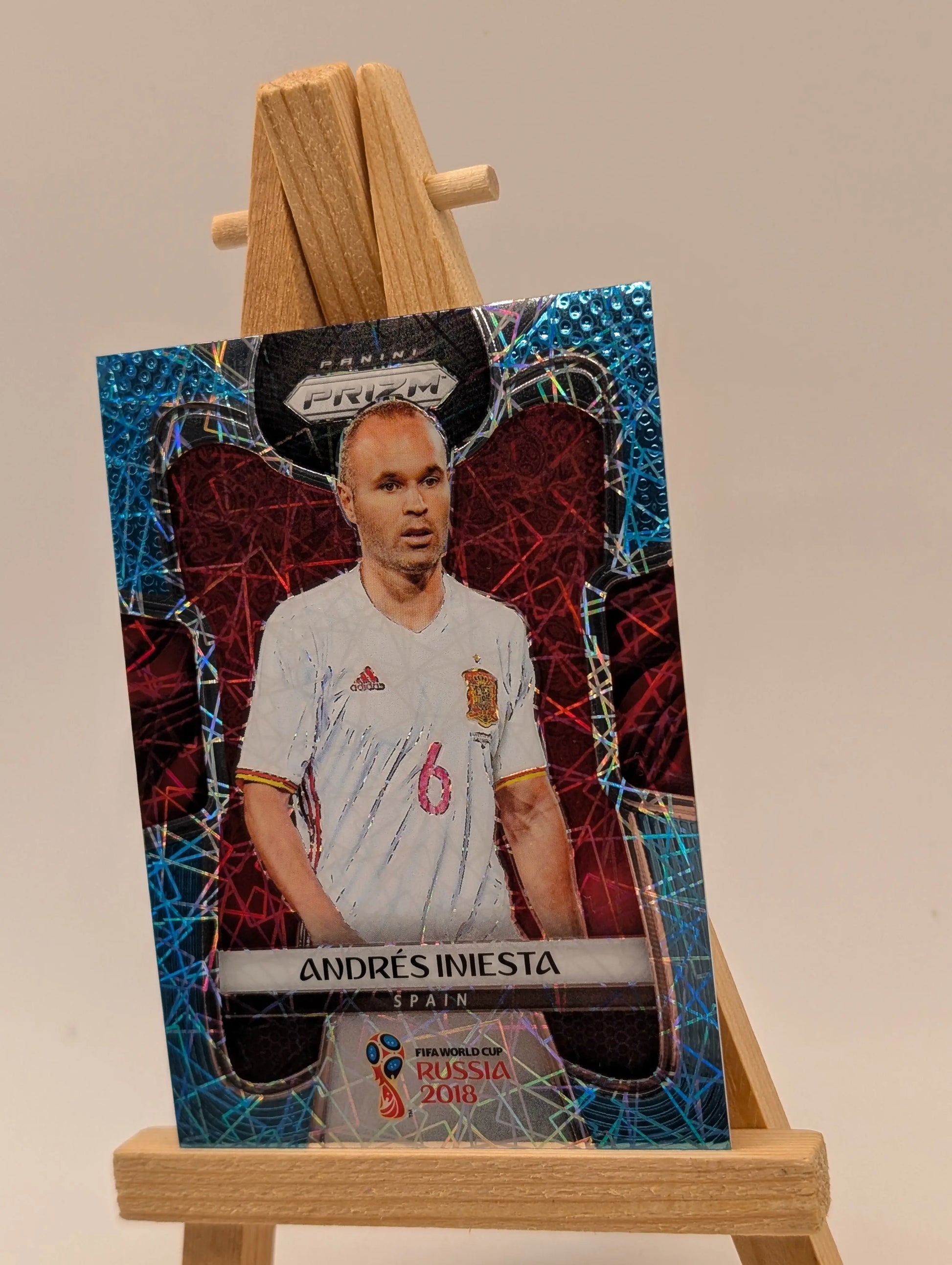 Prizm World Cup 2018 Andres Iniesta Spain Light Blue Lazer /125 FRENLY BRICKS - Open 7 Days