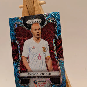 Prizm World Cup 2018 Andres Iniesta Spain Light Blue Lazer /125 FRENLY BRICKS - Open 7 Days