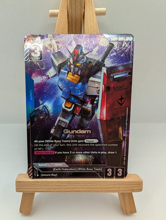 Gundam TCG - Newtype Rising - Gundam (GD01-001) (LR+) [Alternate Art] Alt Art FRENLY BRICKS - Open 7 Days