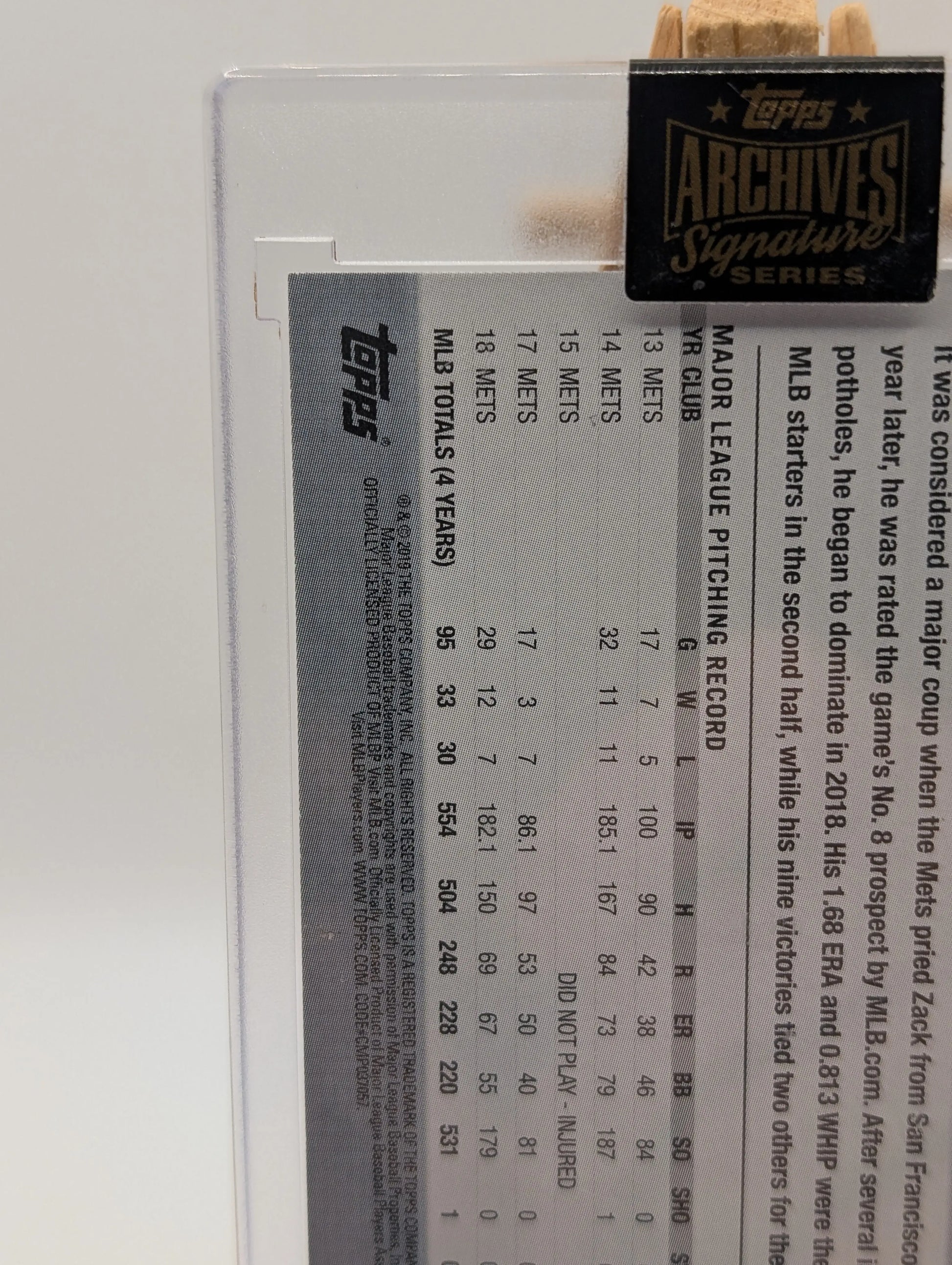 2023 Topps Archives Signature Series Zack Wheeler Auto /17 FRENLY BRICKS - Open 7 Days