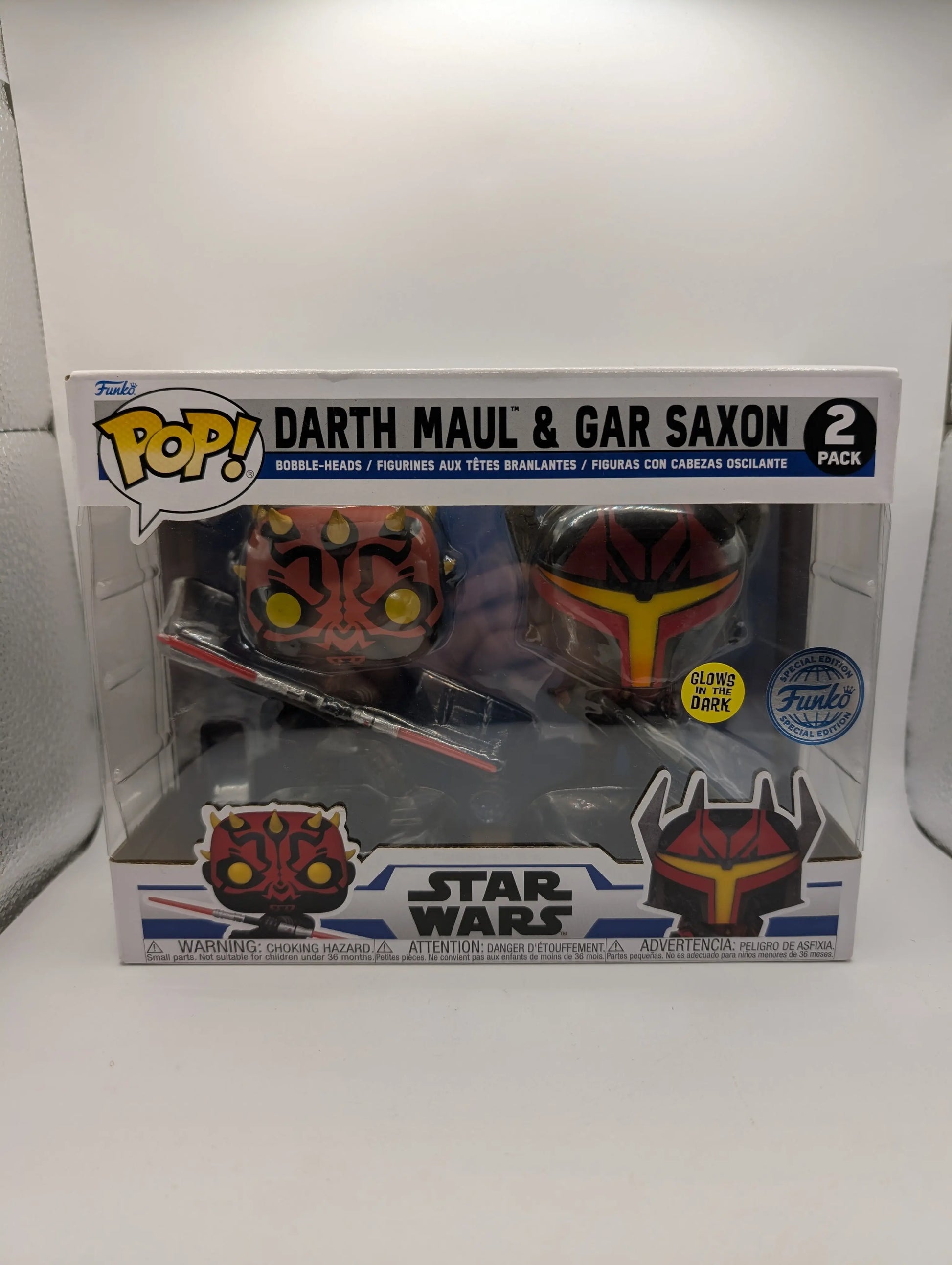 Funko POP Darth Maul & GAR Saxon Glow Dark 2 Pack FRENLY BRICKS - Open 7 Days