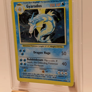 PSA 9 MINT Gyarados 6/102 Base Set Rare Holo Pokemon Card WOTC 1999 FADED FRENLY BRICKS - Open 7 Days
