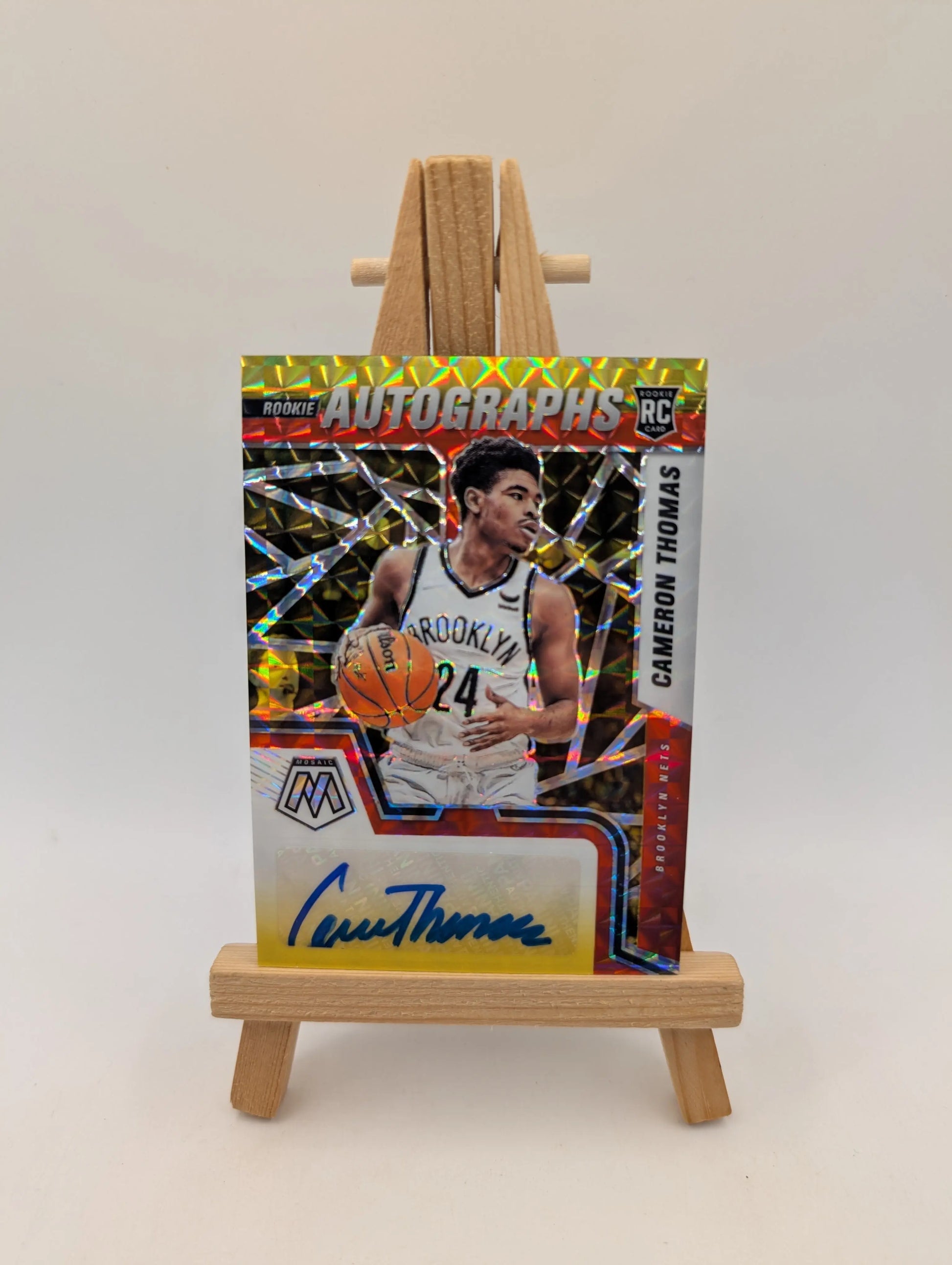 2021-22 Panini Mosaic Autos Choice Red & Yellow Fusion CAMERON THOMAS FRENLY BRICKS - Open 7 Days