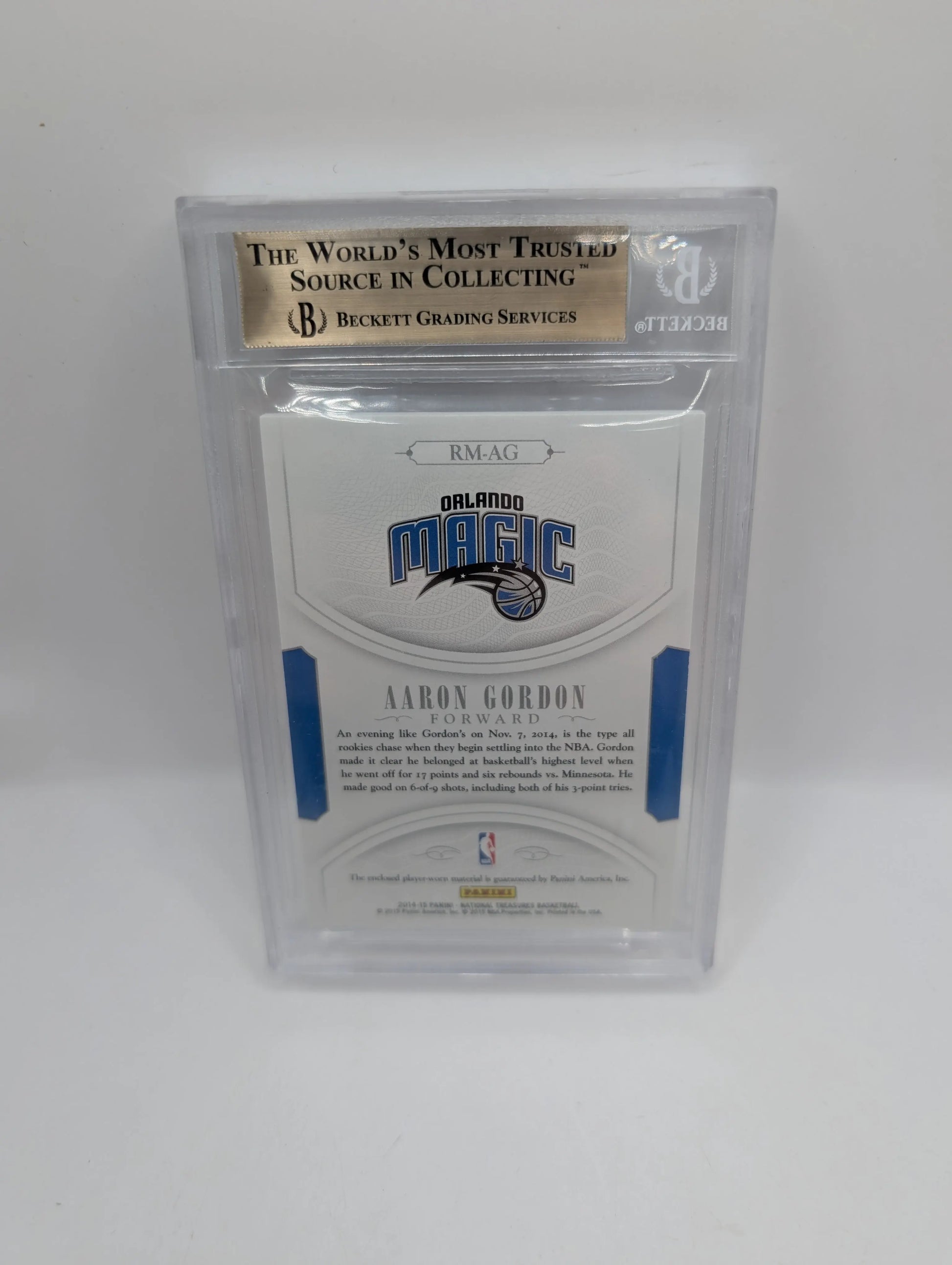 2014-15 Aaron Gordon Rookie National Treasures Patch /99 BGS 9.5 FRENLY BRICKS - Open 7 Days