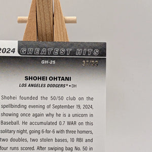 2025 Topps Series 1 Greatest Hits Shohei Ohtani #GH25 50/50 Green Foil /99 MVP FRENLY BRICKS - Open 7 Days