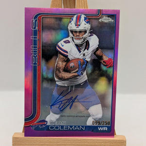 2025 Topps Chrome - Keon Coleman True  Magenta Refractor Auto /250 #BA-KC FRENLY BRICKS - Open 7 Days