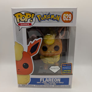 FLAREON Pokemon Wondercon 2021 Diamond Glitter Funko POP! #629 FRENLY BRICKS - Open 7 Days