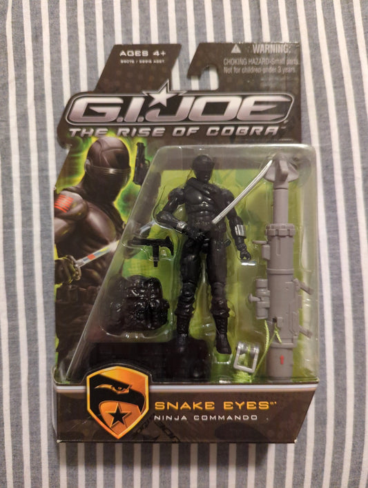 2009 Hasbro GI Joe The Rise of Cobra Snake Eyes Ninja Commando FRENLY BRICKS - Open 7 Days