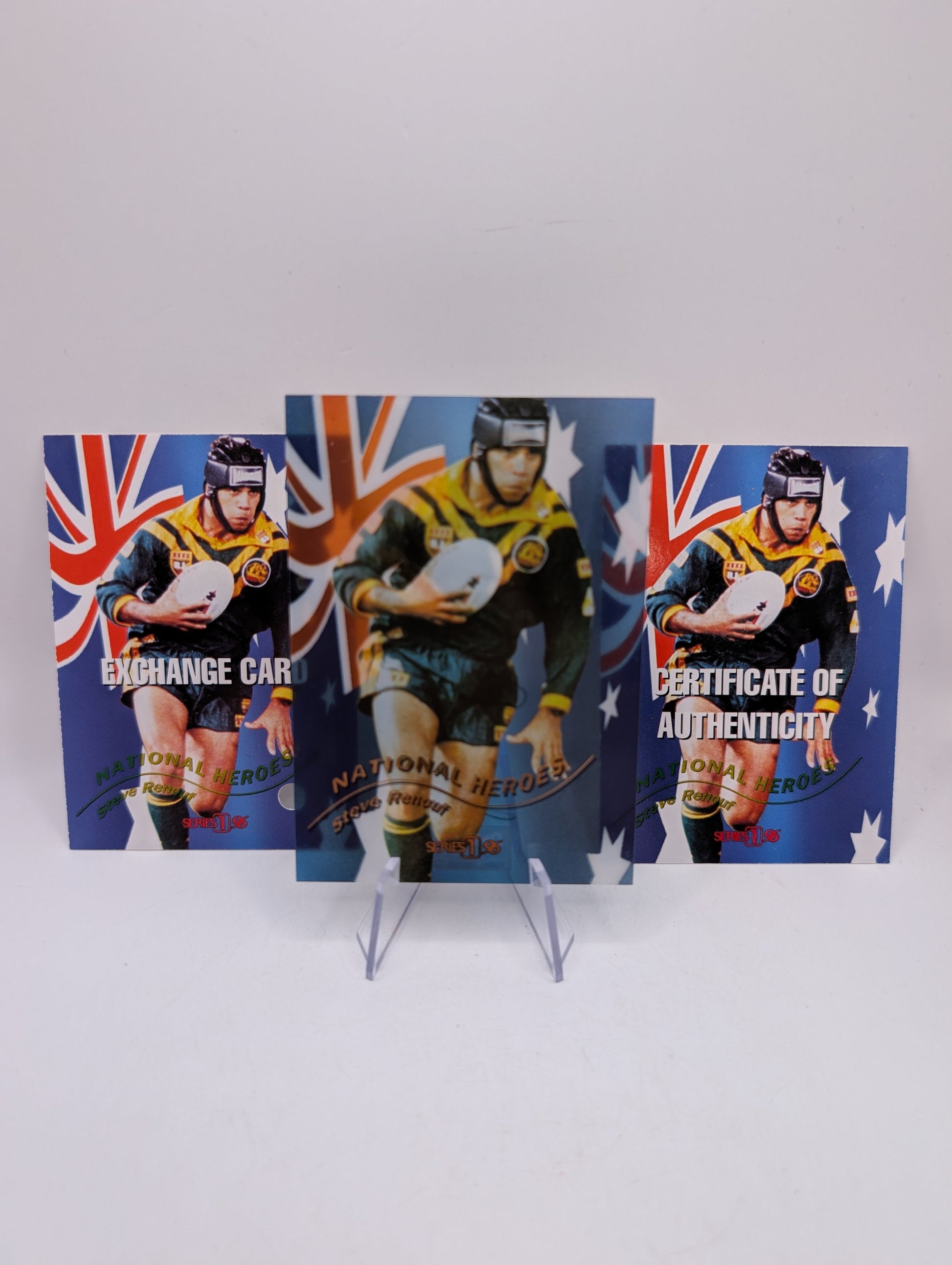 1996 Dynamic Rugby League National Heroes NH5 Steve Renouf Redemption/Auto/Cert FRENLY BRICKS - Open 7 Days