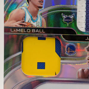 2020-21 Panini Spectra Rookie Dual Patch Auto LaMELO BALL JAMES WISEMAN /5 RC FRENLY BRICKS - Open 7 Days