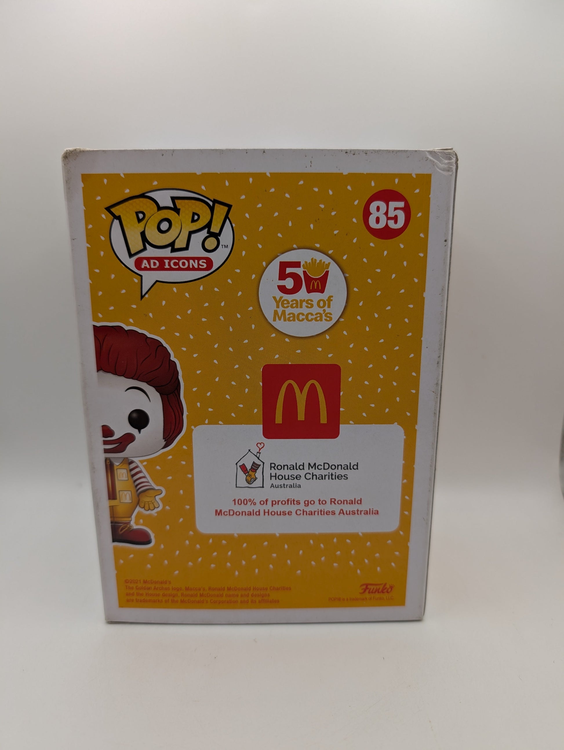 FUNKO POP RONALD McDONALD * Diamond * Glitter  - AUSTRALIA 50 Years #85 FRENLY BRICKS - Open 7 Days