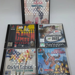 PS1 PlayStation 5x Game Lot Bundle Untested Fishing Cricket More FRENLY BRICKS - Open 7 Days