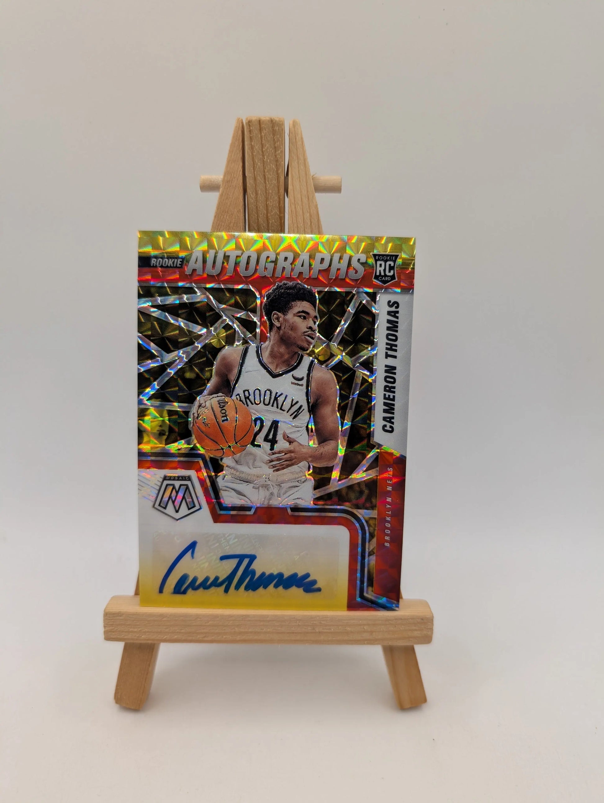 2021-22 Panini Mosaic Autos Choice Red & Yellow Fusion CAMERON THOMAS FRENLY BRICKS - Open 7 Days