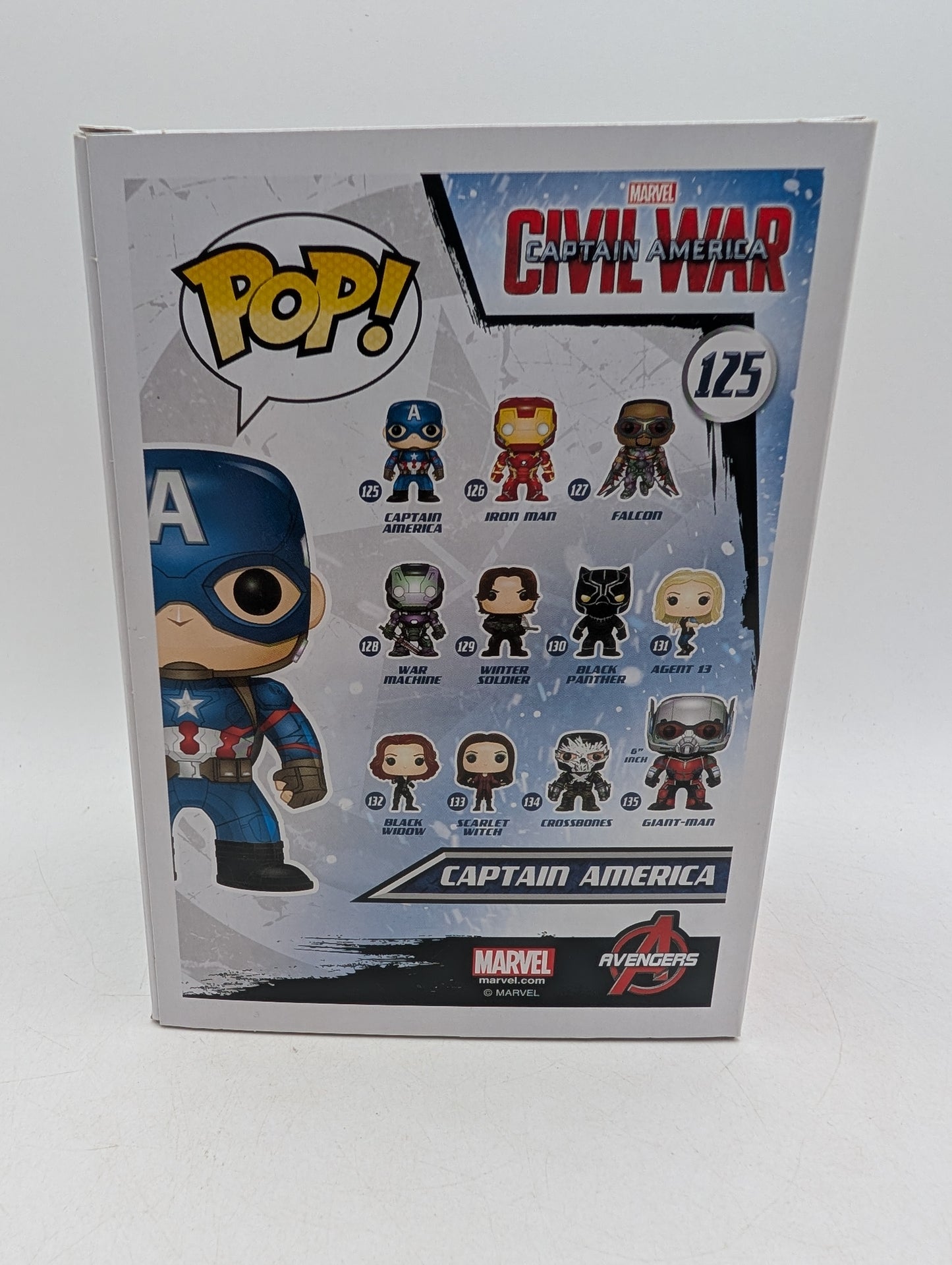 Funko POP! Marvel Captain America Civil War Captain America #125