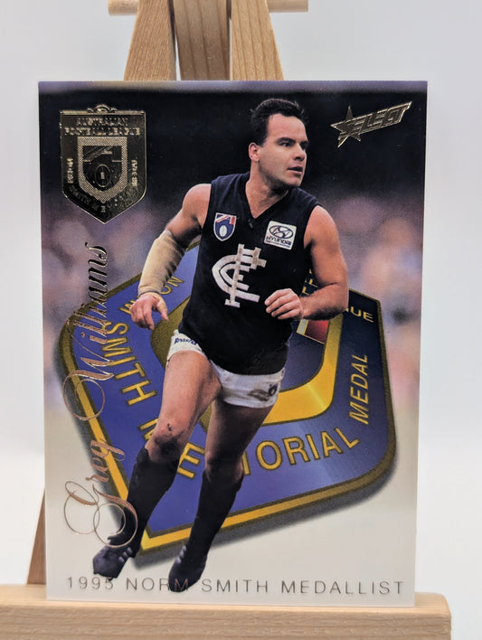 1996 Select AFL Trading Card Series 1 Medal Card MC3 Greg Williams ( Norm Smith) FRENLY BRICKS - Open 7 Days
