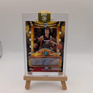 Kasparas Jakucionis 2025-26 Topps Three 3 Next Feature Auto RC /49 FRENLY BRICKS - Open 7 Days