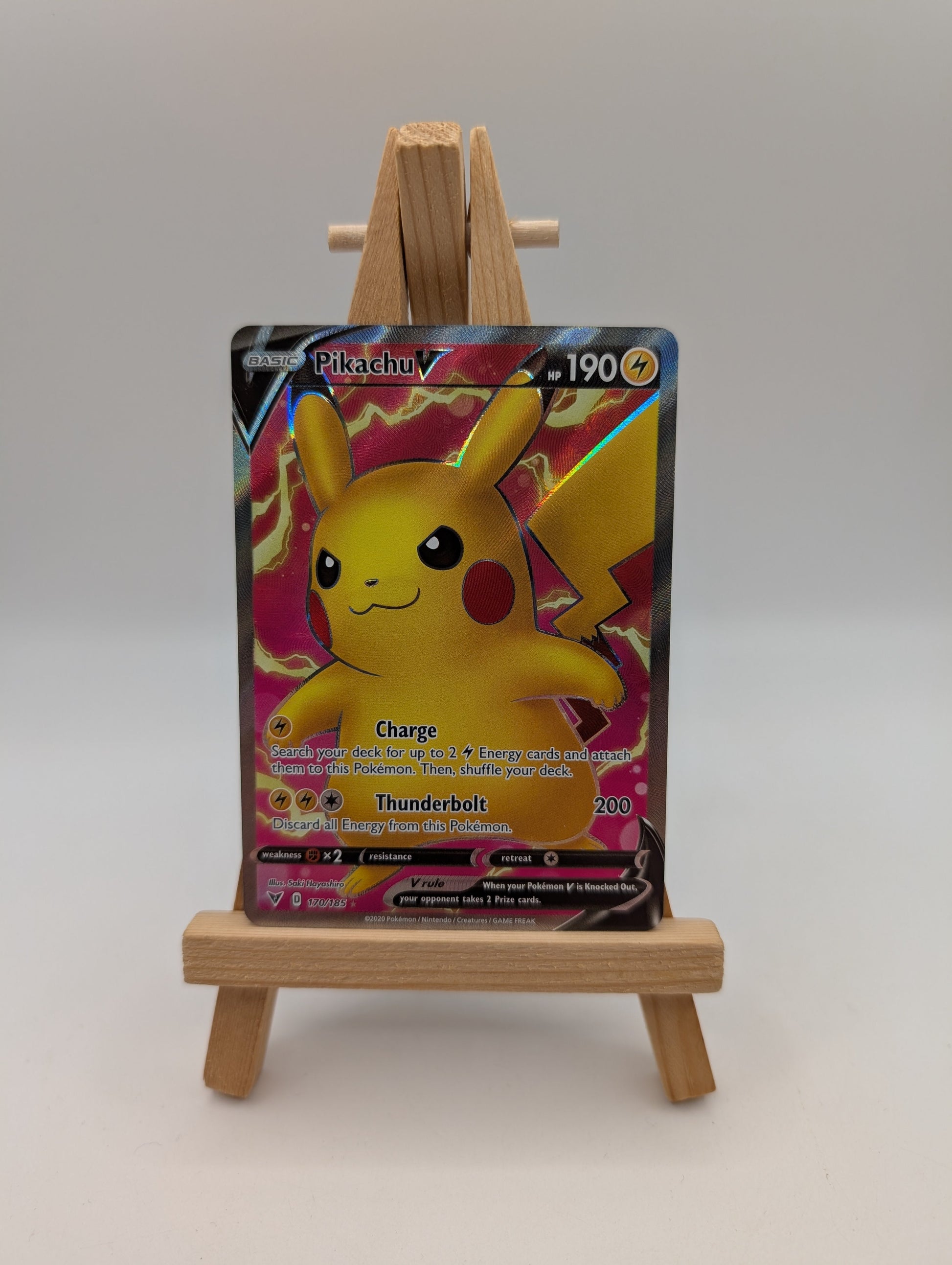 Pokemon TCG · Pikachu V 170/185 · Full Art · SWSH: Vivid Voltage (2020) NM FRENLY BRICKS - Open 7 Days