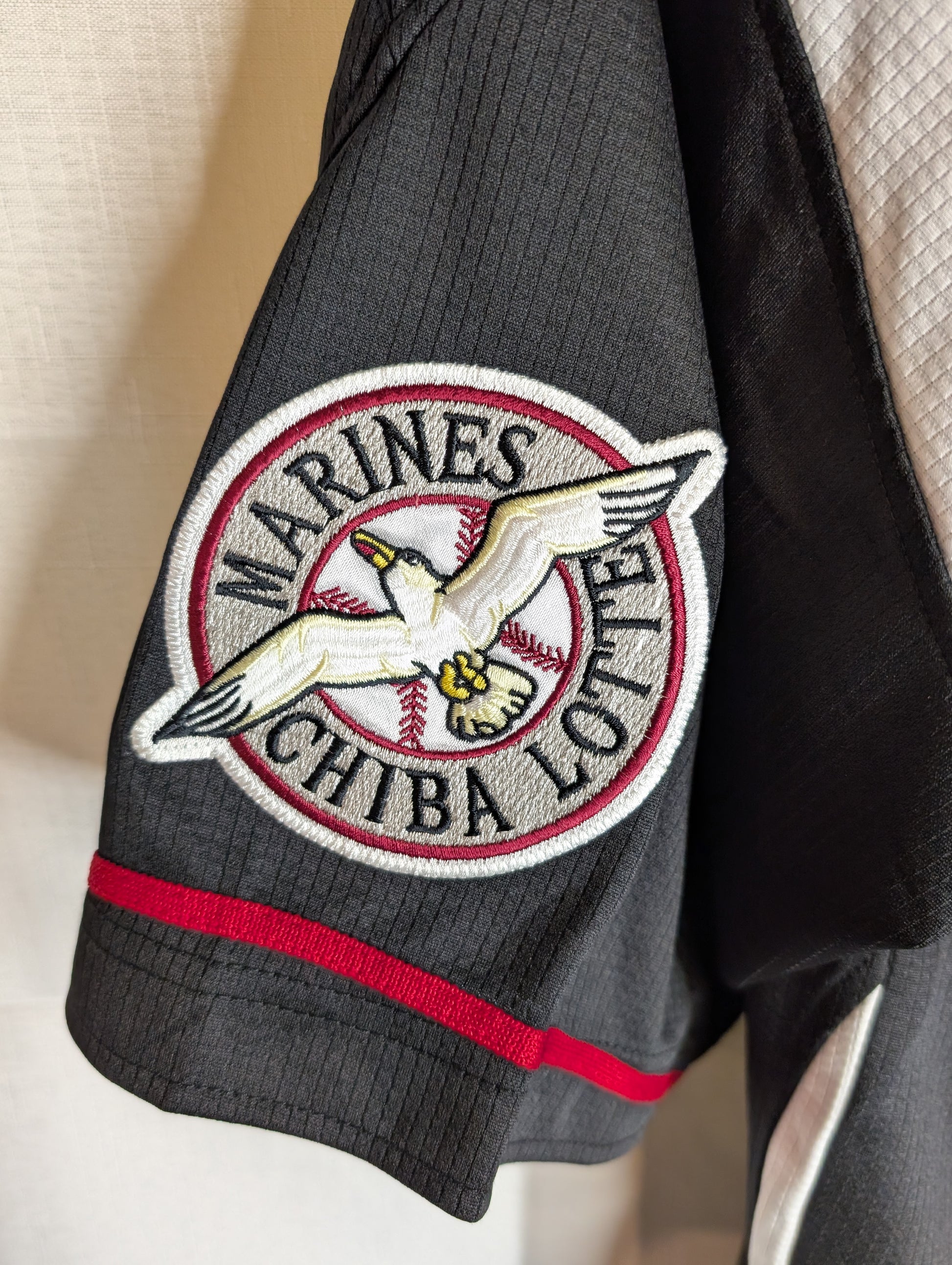 Nippon Baseball Chiba Lotte Marines Away Black/Red 2014-2016 XL Jersey