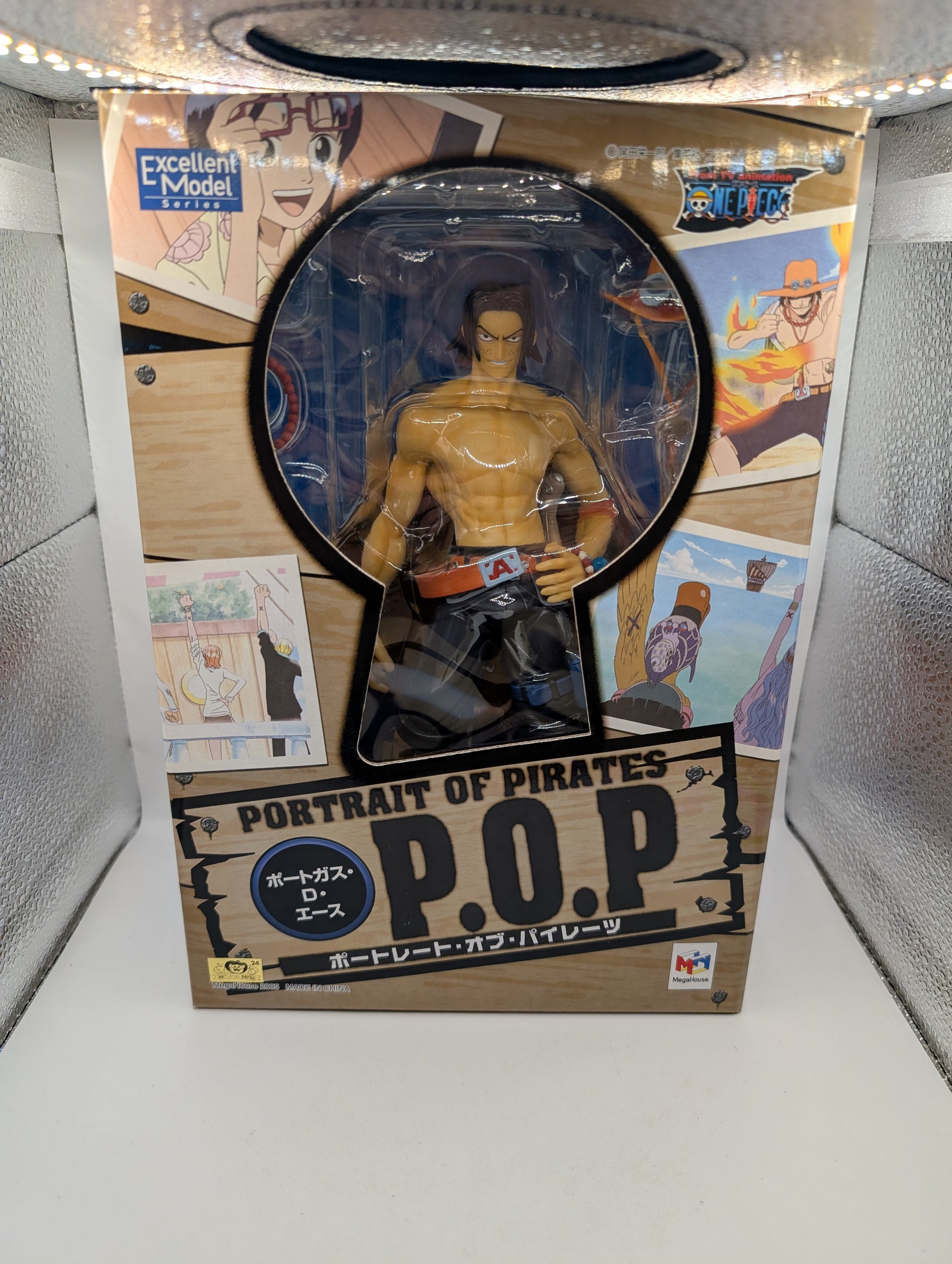 One Piece First Edition Pop Portgas D. Ace Figure MEGAHOUSE FRENLY BRICKS - Open 7 Days