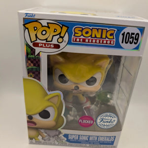Funko Pop Sonic The Hedgehog - Super Sonic with Emeralds (Flocked) #1059 FRENLY BRICKS - Open 7 Days