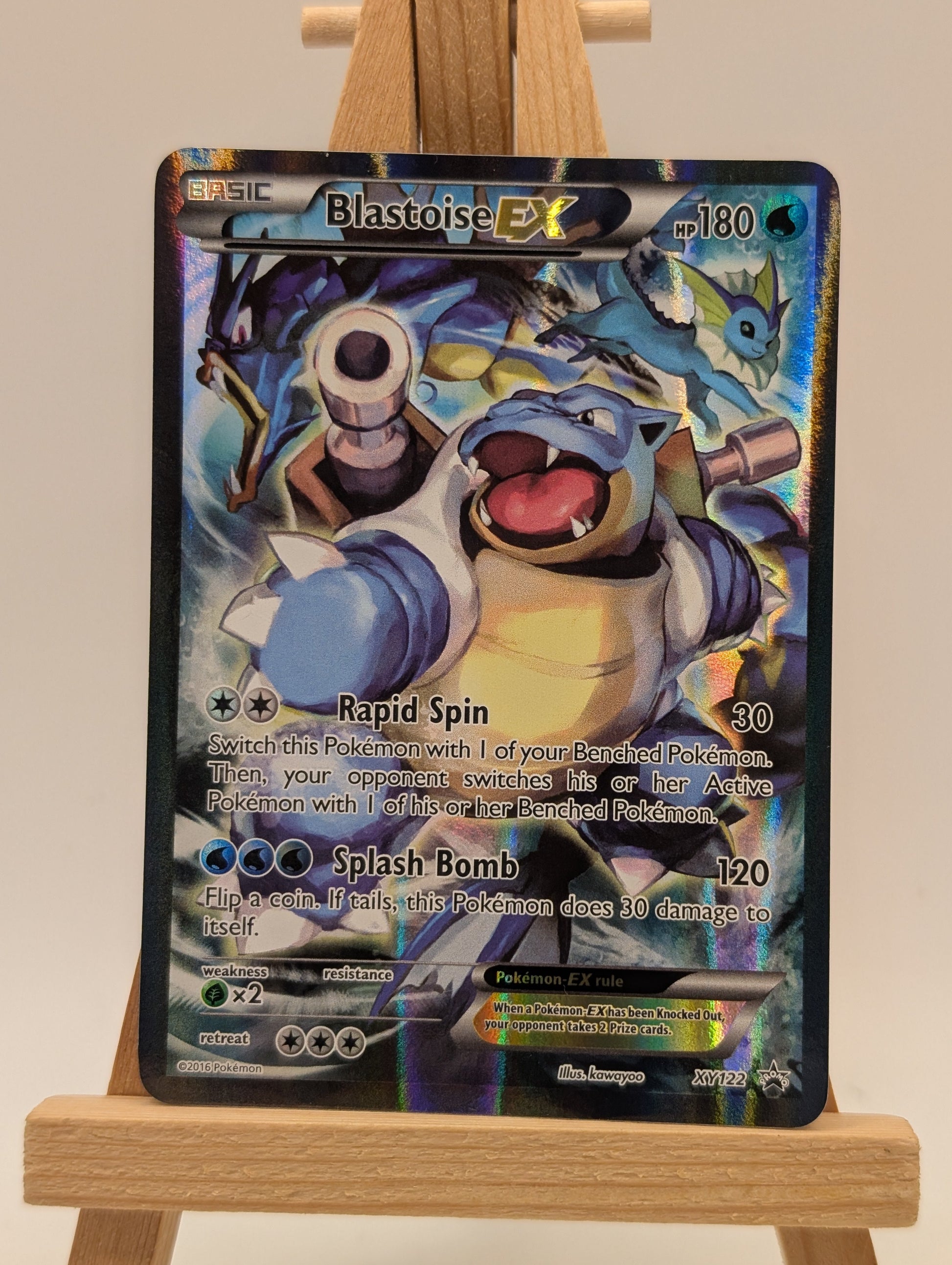 Blastoise EX XY122 XY Holo Black Star Promo 2016 - Pokemon TCG Card LP-MP FRENLY BRICKS - Open 7 Days