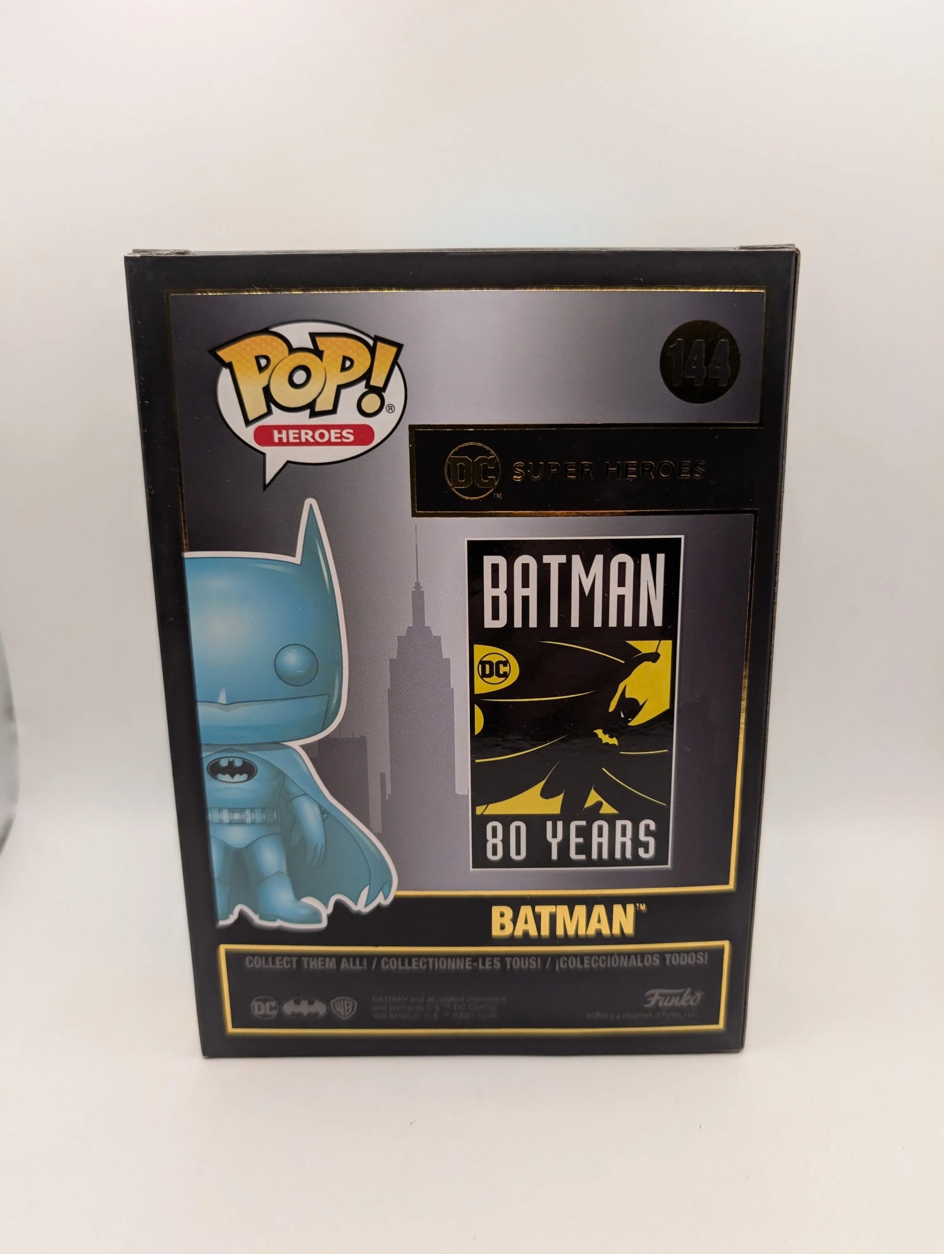Batman 144 Blue Chrome 2019 Summer Con 80 Years DC Funko Pop Vinyl FRENLY BRICKS - Open 7 Days