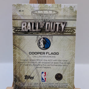 2025-26 Topps Chrome - Ball of Duty Cooper Flagg #BD-21 Aqua Refractor /199 (RC) FRENLY BRICKS - Open 7 Days